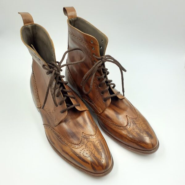 514-Long Brown shoes Leather Shoes - Image 2