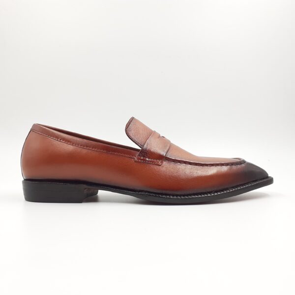 520-Orange 2Tone Leather Footwear for Men - Image 3