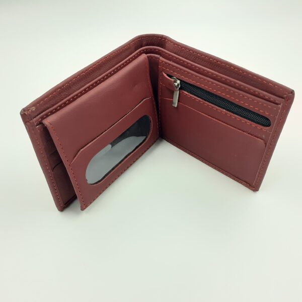 207-Men’s Bifold Slim Leather Wallet - Image 2