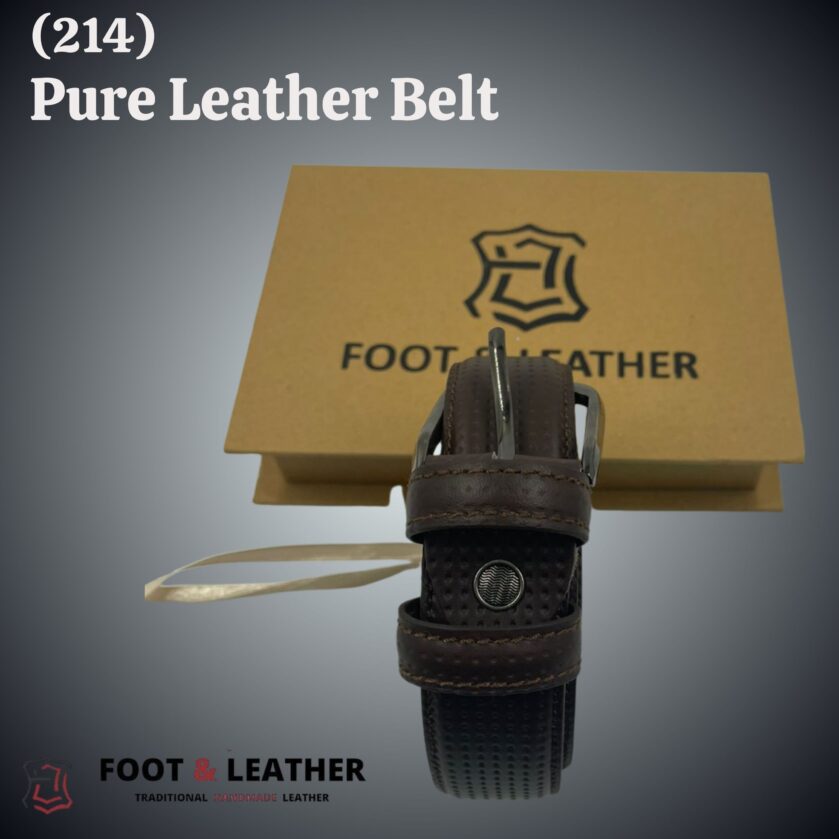 (214) Pure Leather Belt - Image 5