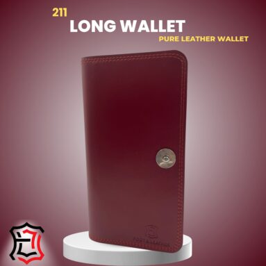 Pure Leather Long Wallet Model 211 — Elegance in Every Stitch