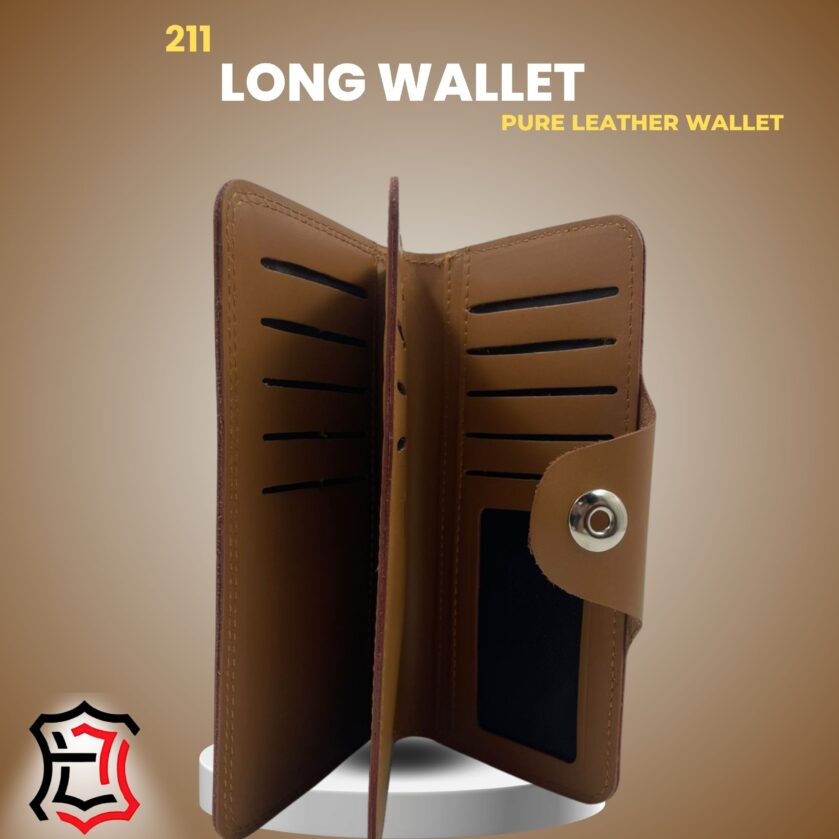 Pure Leather Long Wallet Model 211 — Elegance in Every Stitch - Image 3