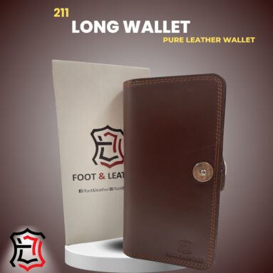 Pure Leather Long Wallet Model 211 — Elegance in Every Stitch