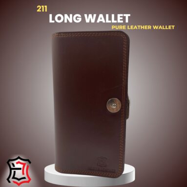 Pure Leather Long Wallet Model 211 — Elegance in Every Stitch