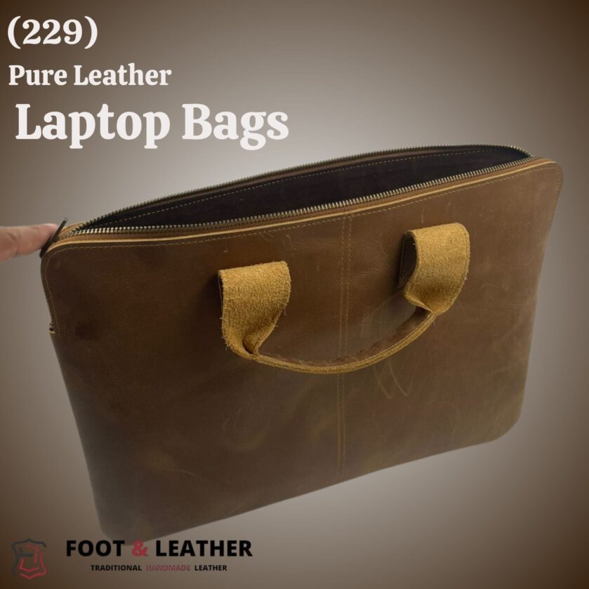 (229) Pure Leather Laptop Bag – Foot & Leather - Image 4