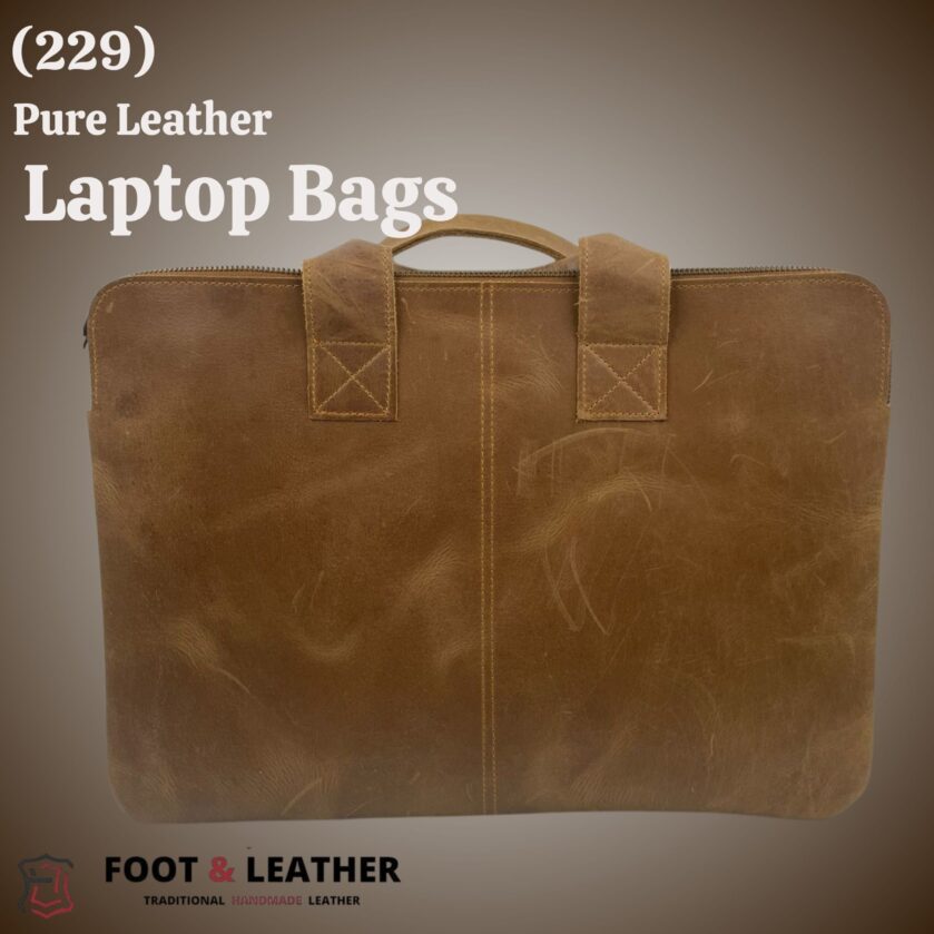 (229) Pure Leather Laptop Bag – Foot & Leather - Image 3