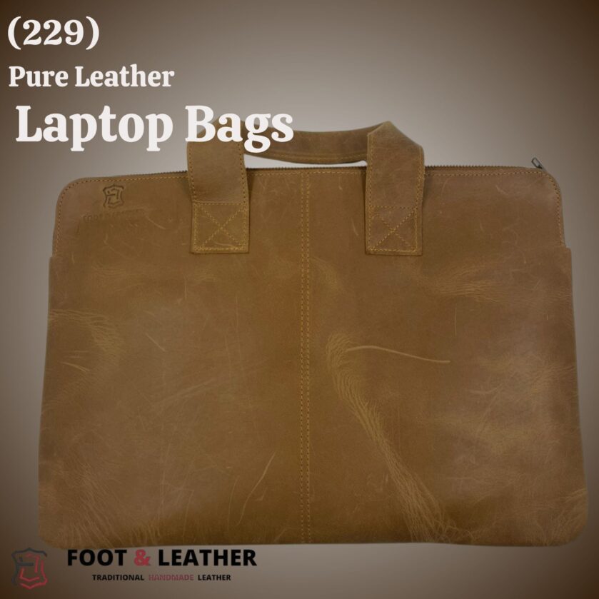 (229) Pure Leather Laptop Bag – Foot & Leather