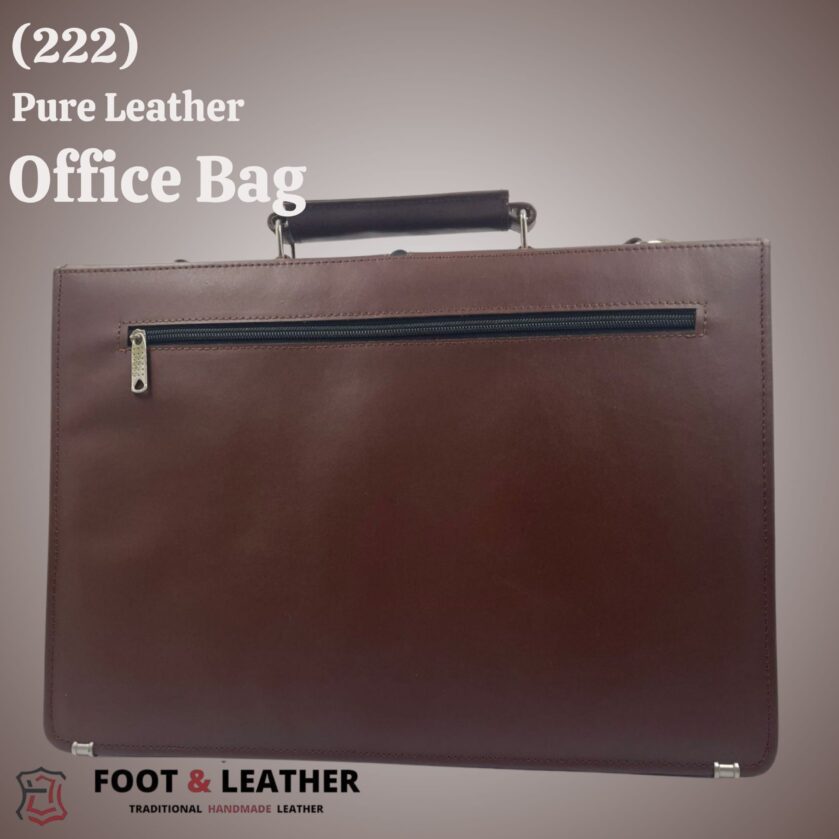 (222) Pure Leather Office Bag – Foot & Leather - Image 3