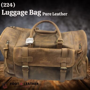 (224) Pure Leather Luggage Bag | Foot & Leather
