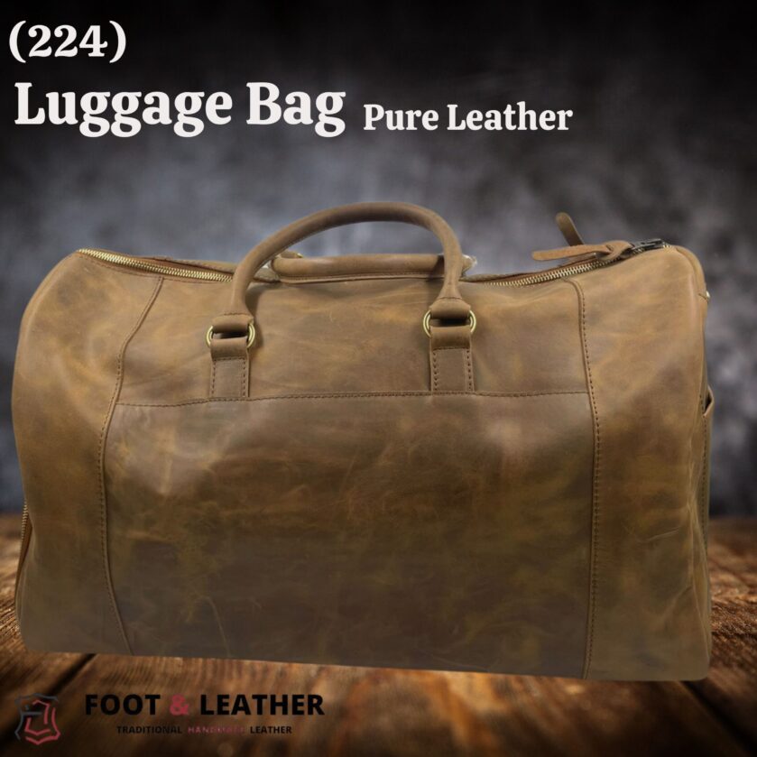 (224) Pure Leather Luggage Bag | Foot & Leather - Image 4