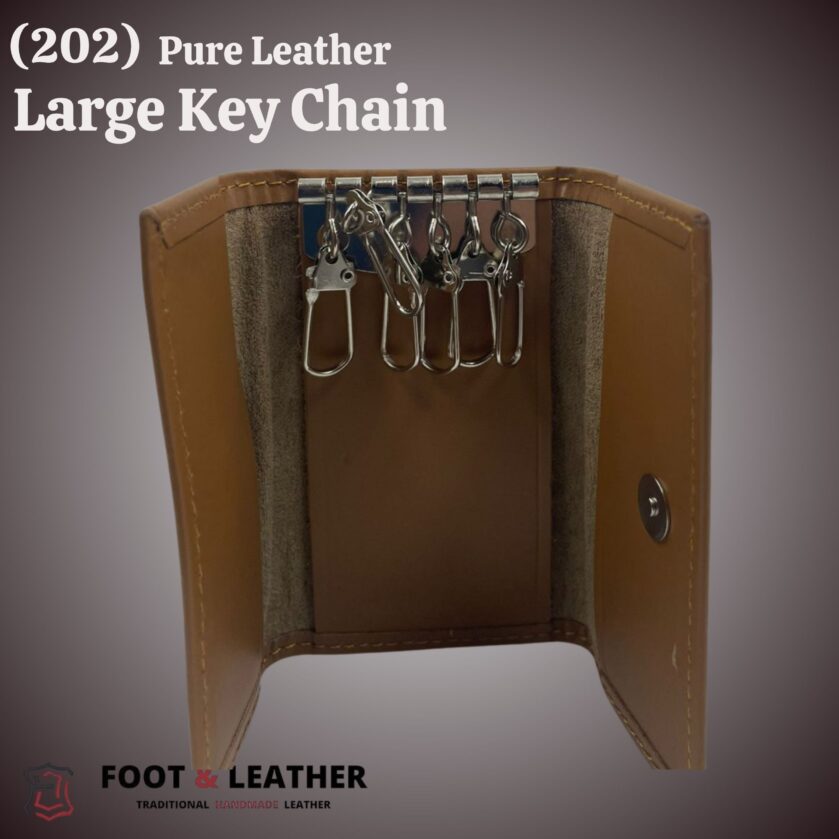 (202) Pure Leather Large Key Chain – Foot & Leather - Image 4